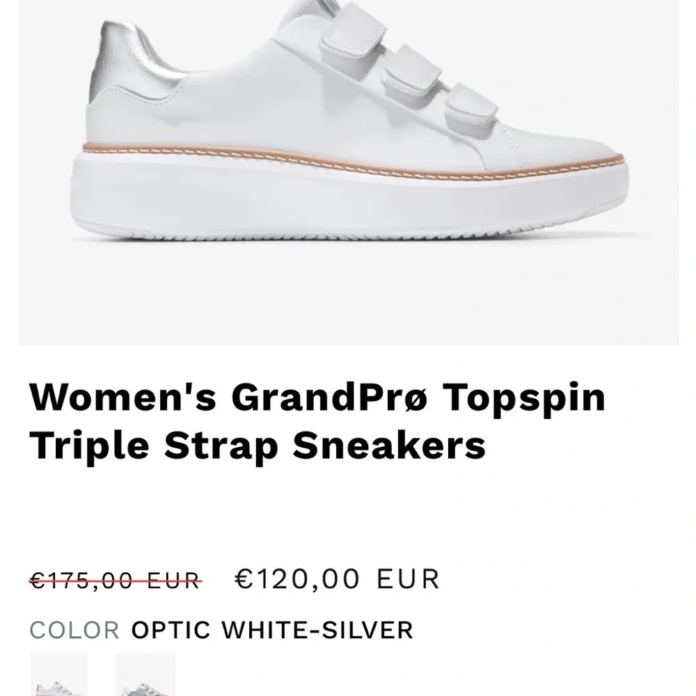 Cole Haan White and Silver Women’s Sneakers - Picture 5 of 6